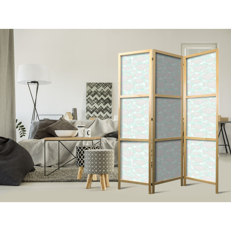171cm H Solid Wood Folding Room Divider, 171cm H x 135cm W x 1.2cm D