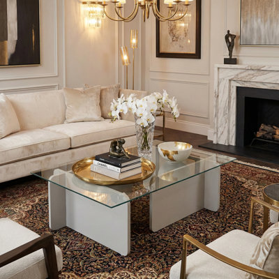 Rectangle Tempered Glass Coffee Table