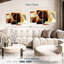 Ensemble de 4 pièces expressionnistes sur toile-37294396