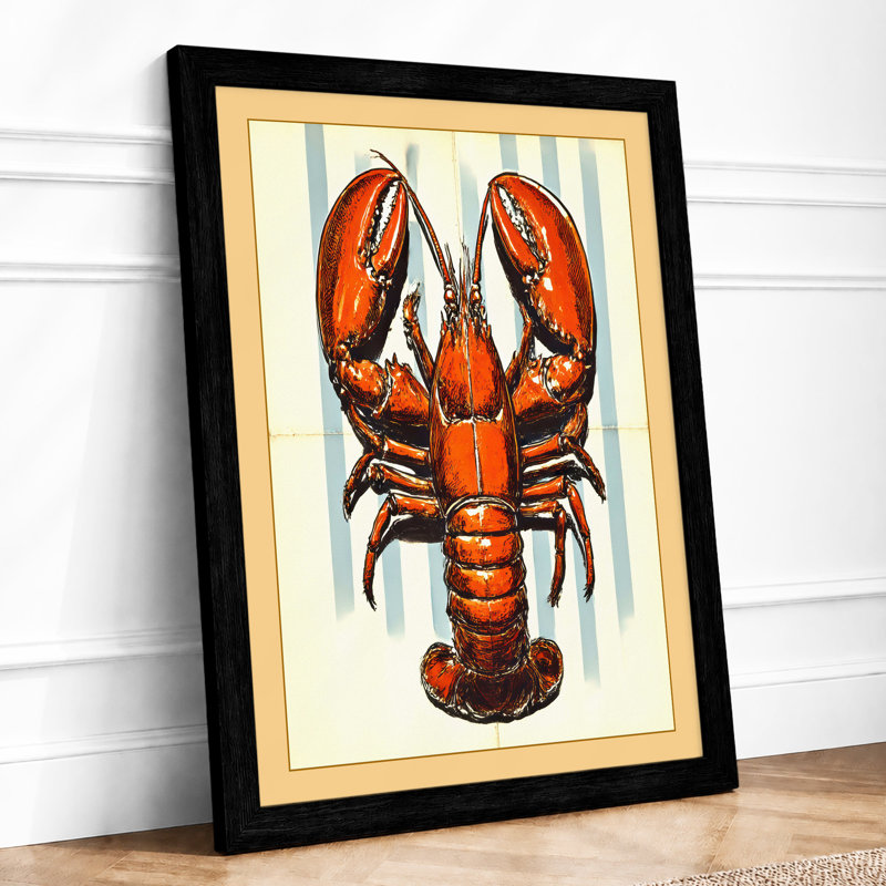 Specimen Lobster Botanical - Print, A2 - 59.4 x 42.0 cm, Black