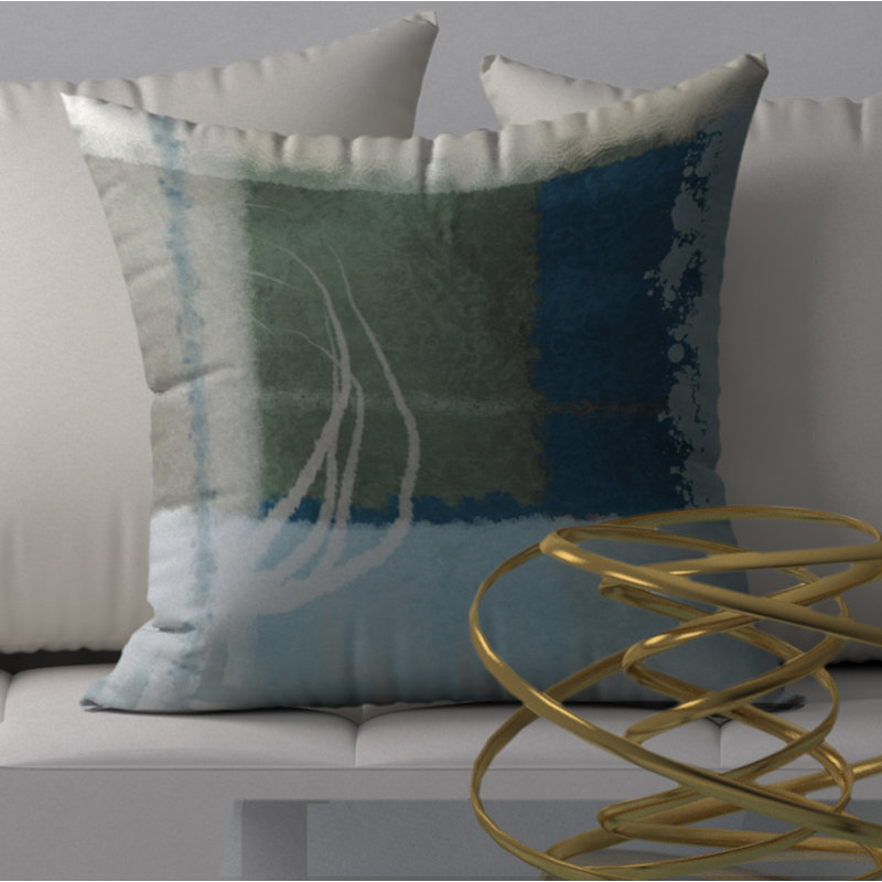 Abstract Throw Pillow, 24" H x 24" W