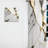 Abstract Geode Marble White And Gold I - Modern Velvet Curtain - Room Darkening - 1 panel-107592053