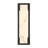 16" Standish Outdoor Aluminum Sconce in Charcoal Black Finish with Faux Alabaster Resin Shade