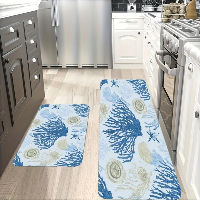 Ensemble de 2 tapis de cuisine Coastal