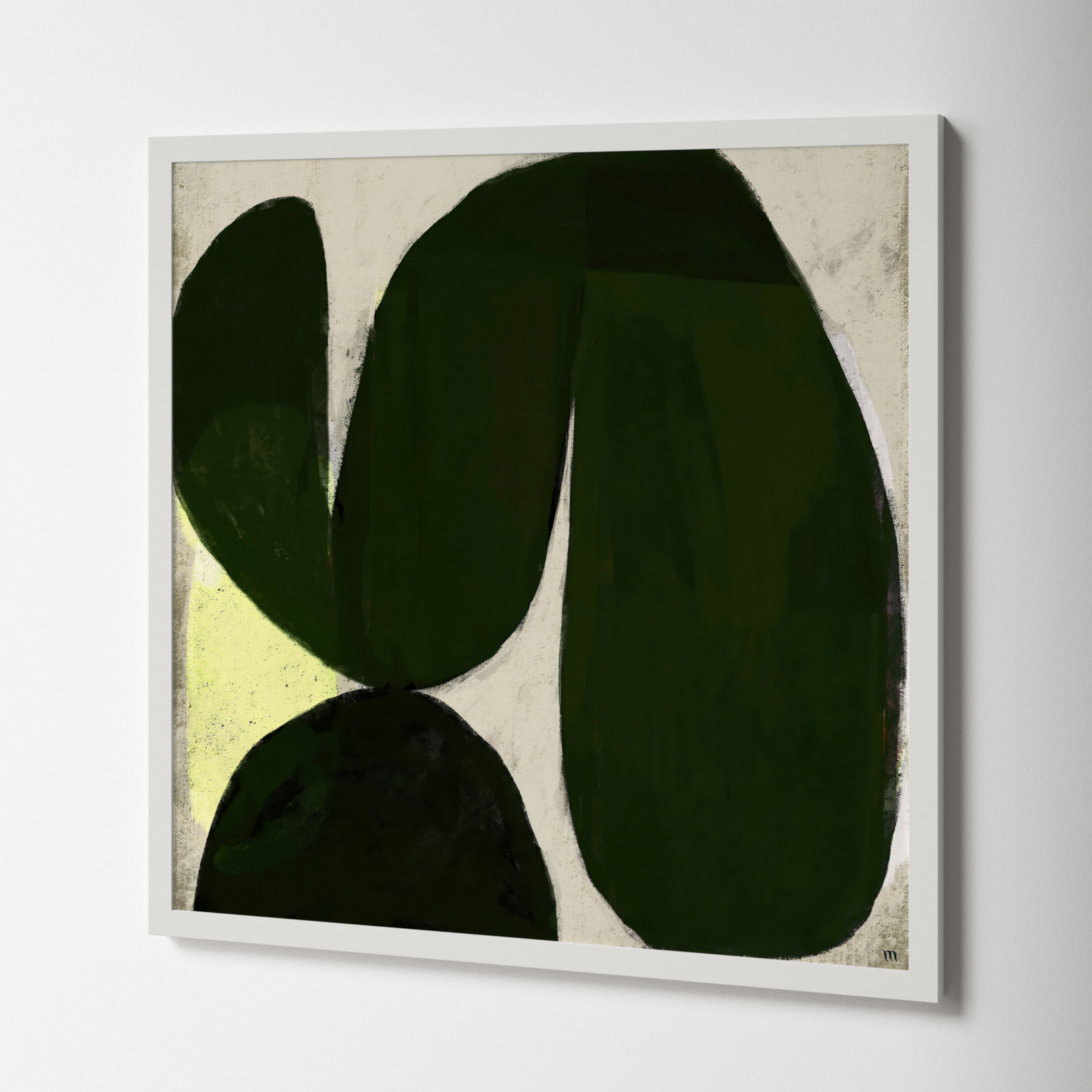 Vanessa "Succulent No. 7" Print, 36" H x 36" W x 1.25" D, White