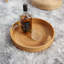 Plateau rond rond en rotin avec poignées, plateau de service en repose-pieds tissé naturel pour la maison, la cuisine et les décorations