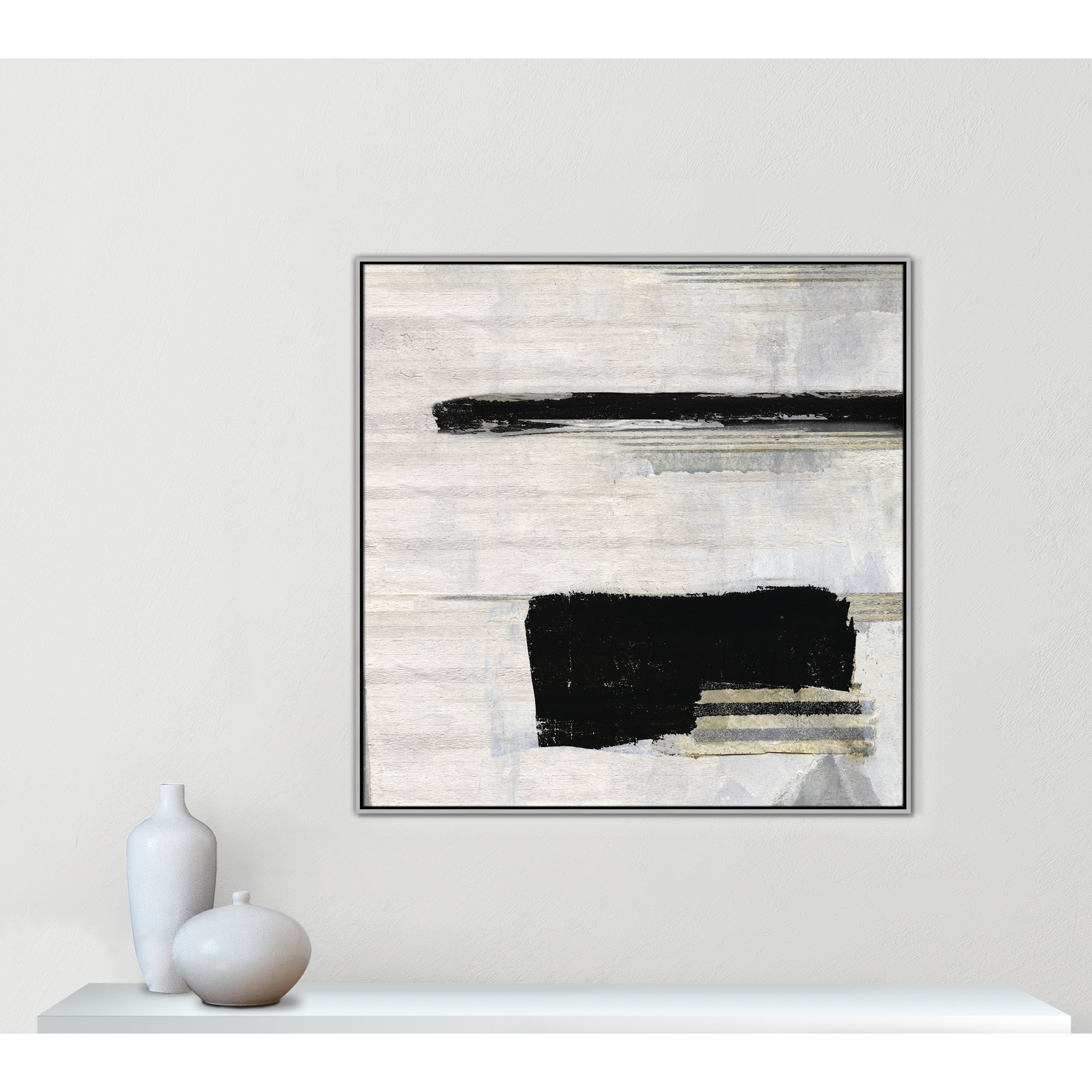 La Bande II Print by Sally Swatland, Silver, 46.5" H x 46.5" W