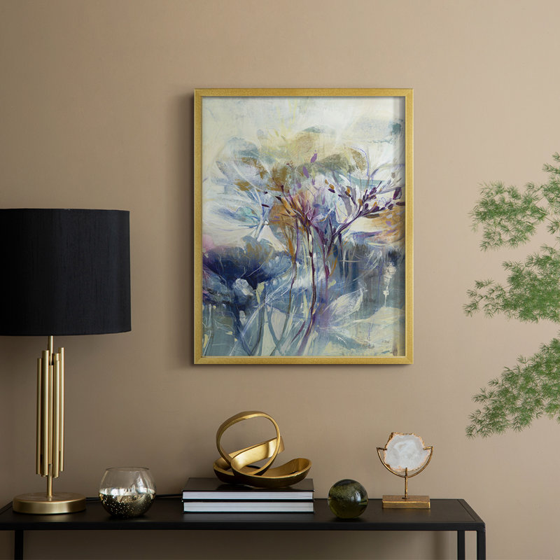 «Meadow Saffron II», reproduction encadrée - bois massif, H 21 po x l 17 po, Doré