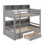 Twin Size Bunk Bed With Built-In Shelves And Drawer-285350244