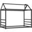 Lit plateforme House avec toit et cheminée-883980923
