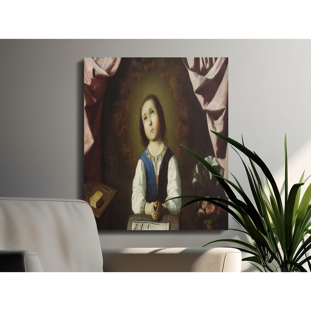 Young Saint Canvas Wall Art, Gallery Wrapped Matte Canvas Print, Ready to Hang, Religious Art, Archival Quality, Home Decor
