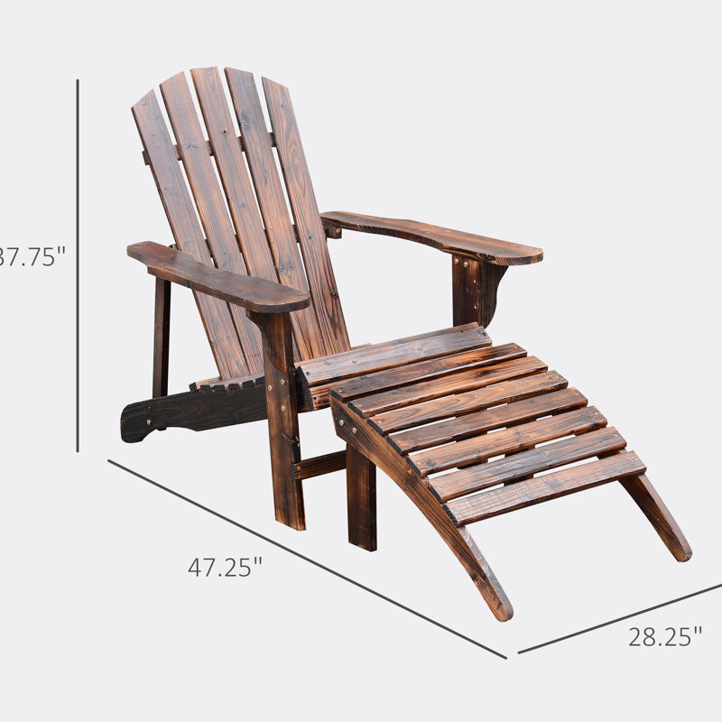Chaise Adirondack pliante en bois Sharnequa