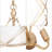3-Light Drum Cage Chandelier Gold