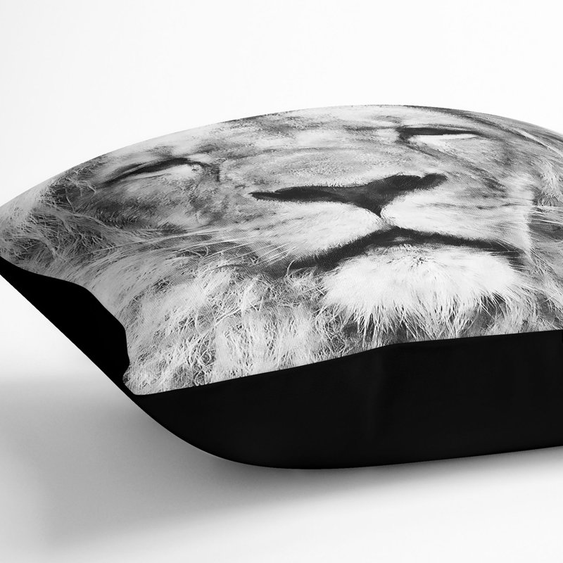 Square Throw Cushion, Black, 40cm H x 40cm W x 15cm D