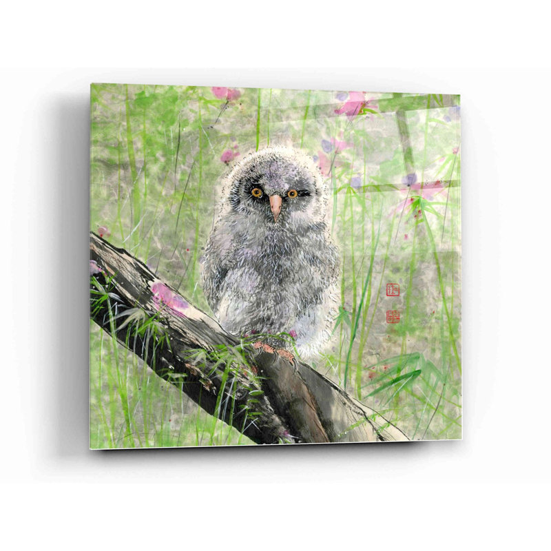 «Owlet» par River Han, art mural en verre acrylique