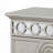 Silver 2-Drawer Nightstand