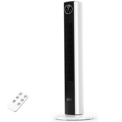 Ventilateur de plancher portatif 85 ventilateurs oscillant, refroidissement silencieux, minuterie 12H, télécommande, sans pales, électrique, 3 vitesses de vent, 4 modes, bureau de chambre à coucher, 36 pouces
