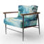 Fauteuil d'appoint rembourré abstrait Ocean Spray-1855860851