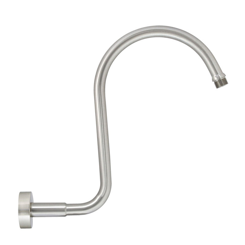 Bras de douche avec bride, Nickel satiné