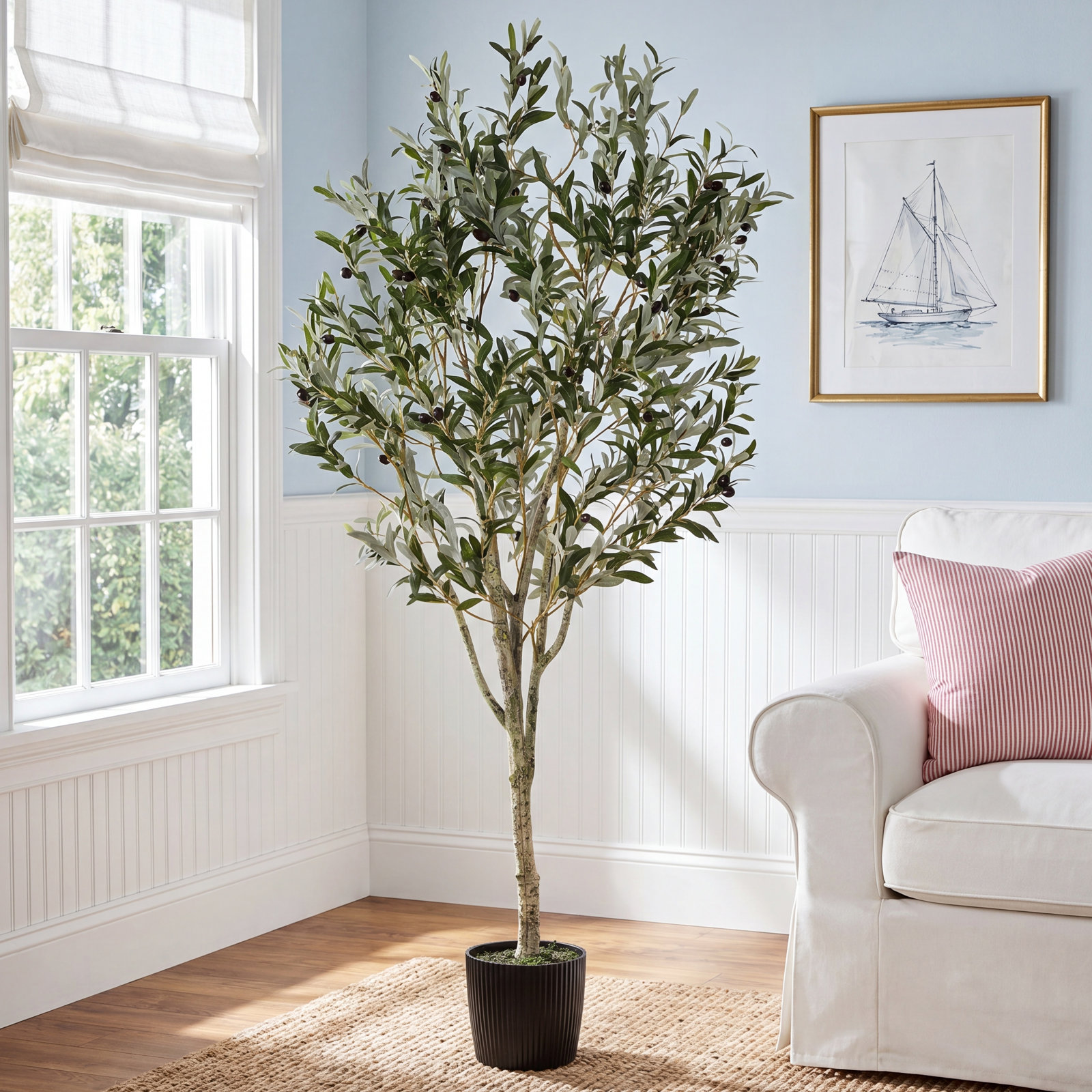 72" Olive Tree in Pot, 72" H x 35" W x 35" D