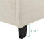 Grand lit plateforme tapissier capitonné beige