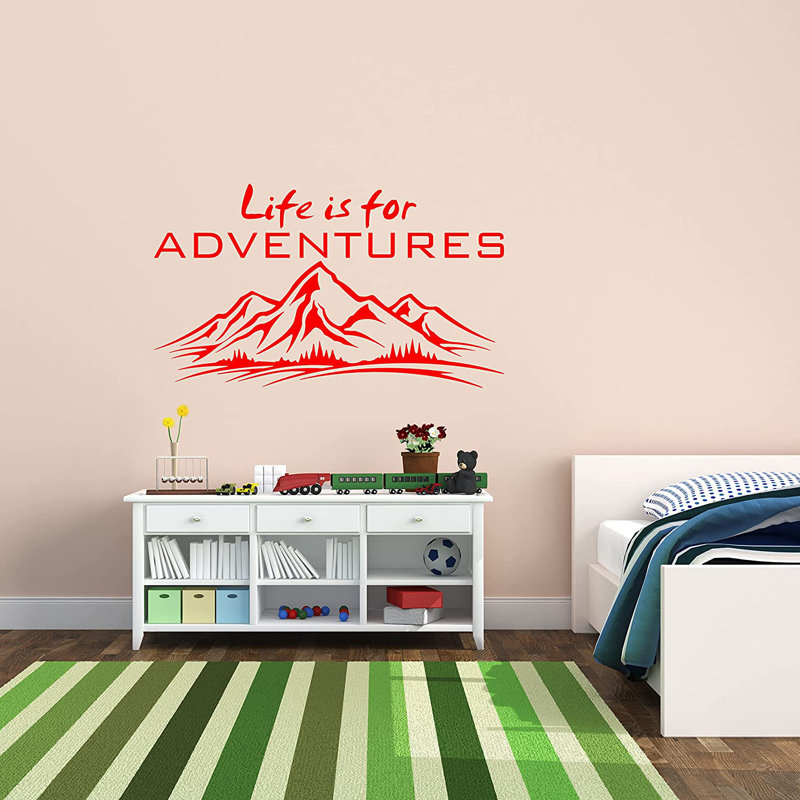 Adhésif mural, H 10 po x l 17 po, Rouge