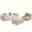 Canapé modulaire convertible avec repose-pieds et coussins, canapé modulaire en forme de L pour le salon-1060662093
