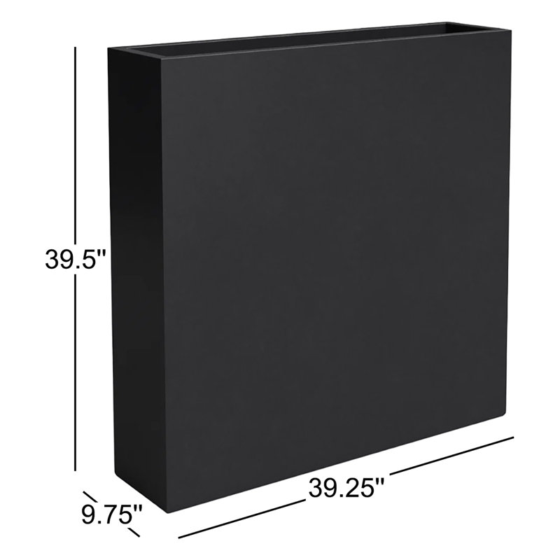 Ziva Handmade Pot Planter, 39.5" H x 39.25" W x 9.75" D
