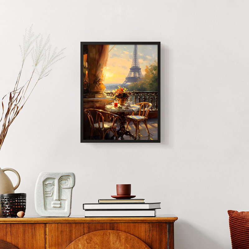 Paysages de la série CCDXV III - Reproduction encadrée de qualité supérieure - Prêt à être accroché - Aucun clou requis