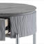 Table de bout yukino gris ultrabrillant et finition chromée