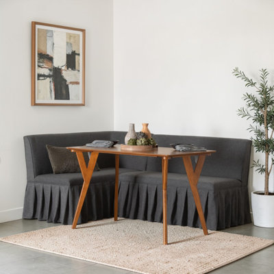 Janna 3-Piece Fabric Upholstered Dining Nook Set for Small Spaces