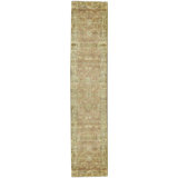 Hand-Knotted High-Quality Rust and Gold Runner