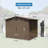 Outdoor Storage Shed 8.2' X 6.2', Metal Steel Utility Tool Shed Storage House With Double-Lockable Doors & Air Vents
