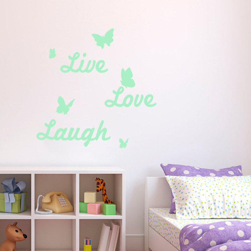 Live Love Laugh Glow in Dark Wall Sticker Set