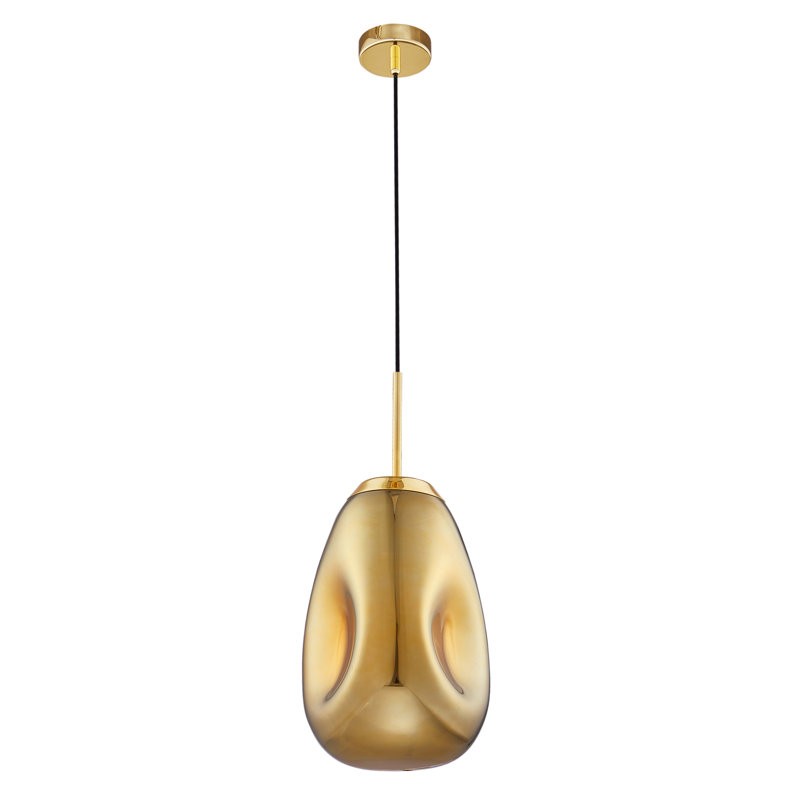 1 - Light Teardrop Pendant, Gold