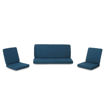 Roomfitters Carolina 3-Piece Cushion Set for Loveseat and Club Chairs, Water Repellent Fabric, Dark Teal