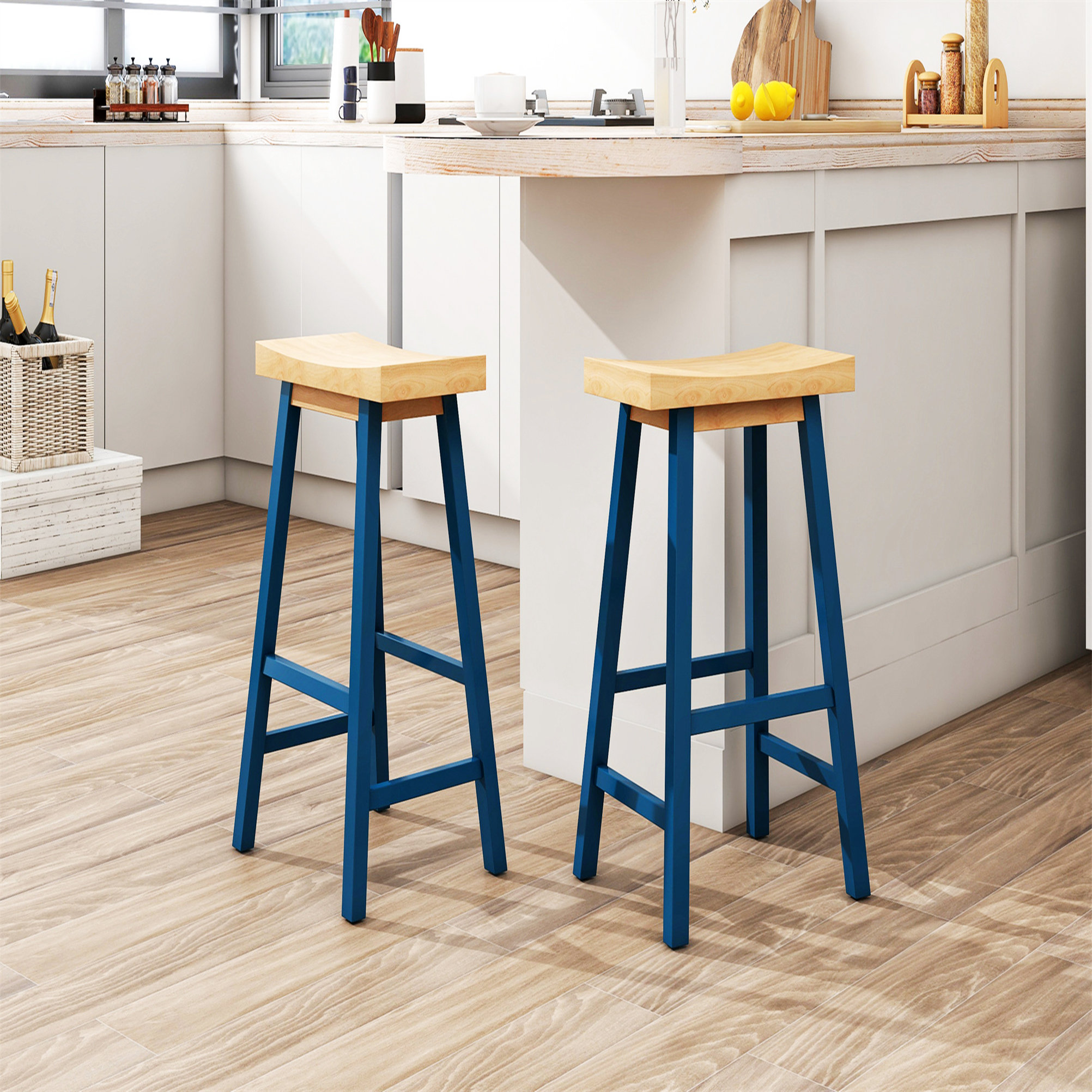 Rustic island online stools