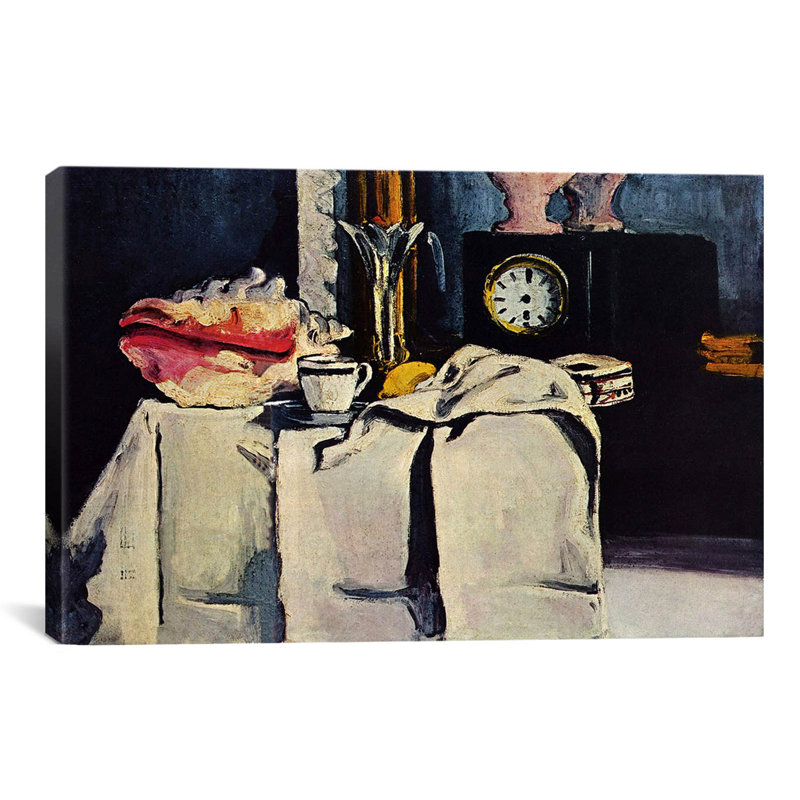 « the black clock » par paul cezanne, reproduction d’art sur toile, H 40 po x l 60 po x P 1,5 po, Toile tendue, Pas de tapis