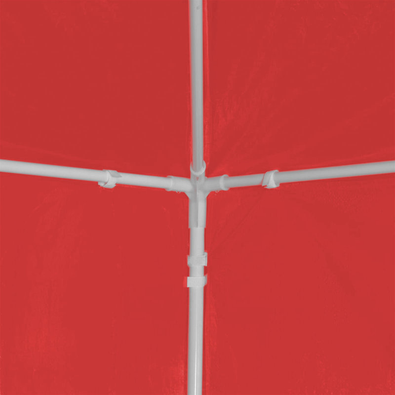 Vidaxl Party Tent Outdoor Canopy Garden Pavilion Marquee Gazebo Sun Shade, Red, 255cm H x 900cm W x 300cm D