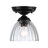 Zanera 1-Light Semi-Flush with Clear Glass-1870040853