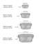 4pc BPA Free Glass Storage Container Set with Snap Lock Lids- Round