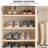 Simple Cream Paint Wooden Accent Cabinet