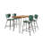 Gordonsville 4 - Person Solid Wood Top Four Leg Dining Set-89227852-89227856
