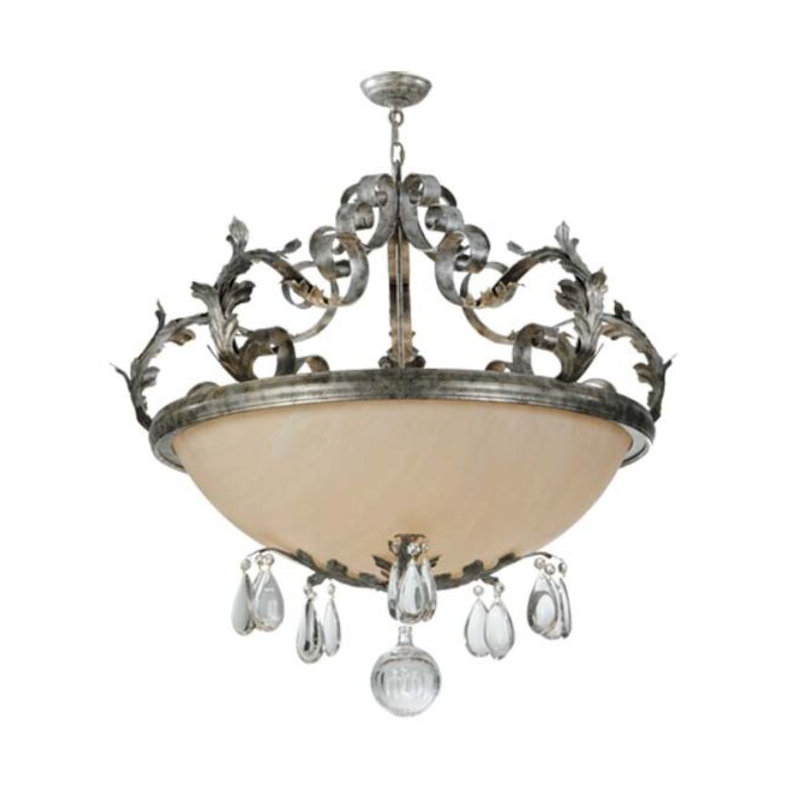 French Elegance 5 - Light Unique/Statement Pendant, Pewter
