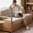 82.05" Beige Polyester Standard Sofabed cushion couch