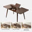 Table de salle à manger extensible en chêne massif de 47 à 63 po Fjord-2051322744-2051322748