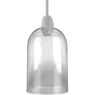23 cm H Drum Glass Lamp Shade