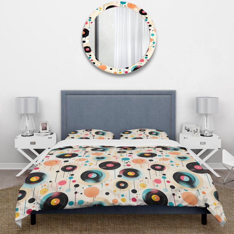 Ensemble de housse de couette 1970S, Housse de couette simple + 1 taie décorative stan