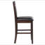 Chaise de comptoir rembourrée en noyer Dewey (ensemble de 2)