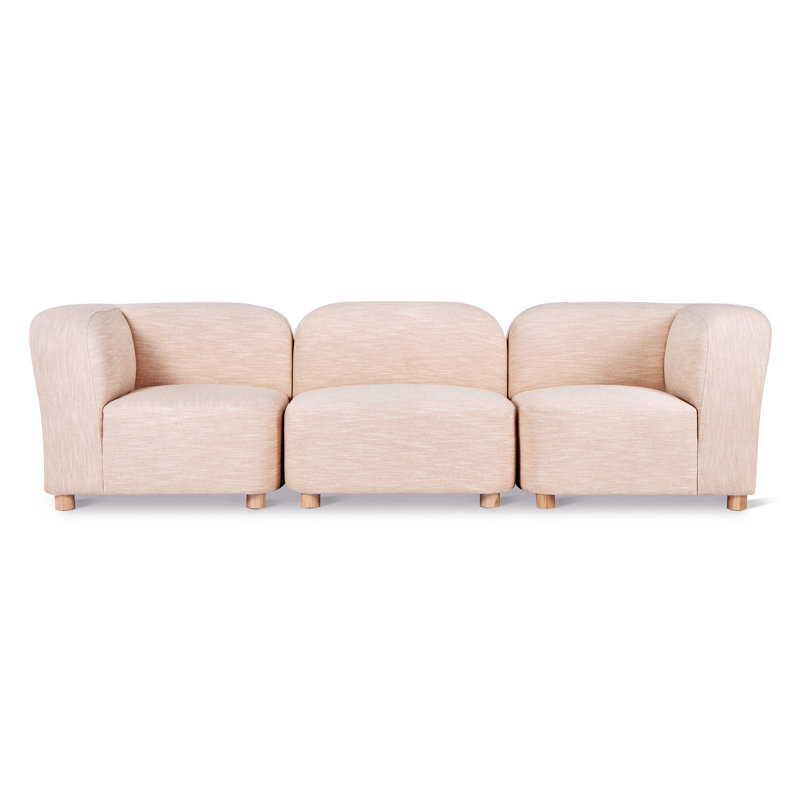 Circuit Modular 3-Pc Sofa, Huron Petal Performance Plainweave